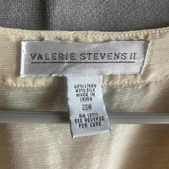 Valerie Stevens II 20W Linen Silk Blend Layering Jacket Canary Yellow Cardigan - Picture 3 of 6